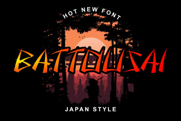 Battousai Font for Handmade Creations and Display Designs