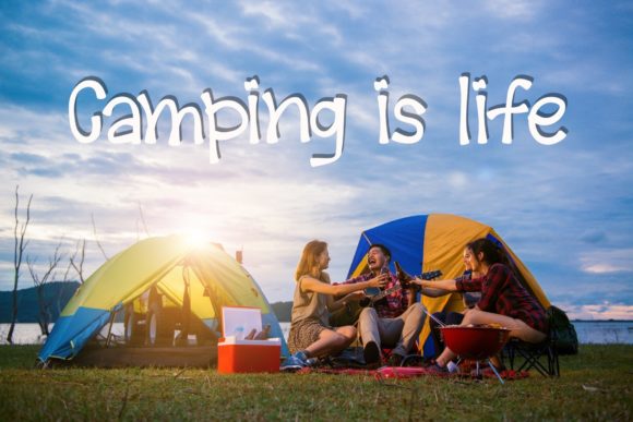 Camping is Life Font for Handmade Creations