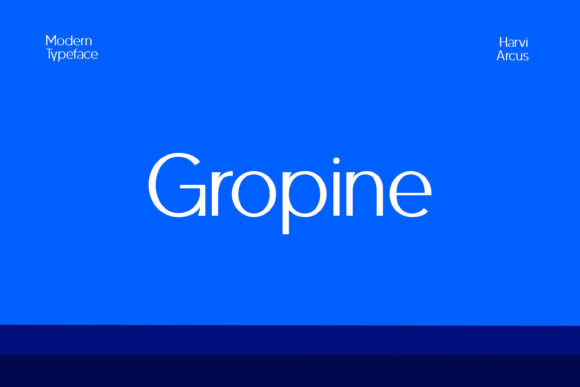 Gropine: A Minimalist Display Font for Modern Branding