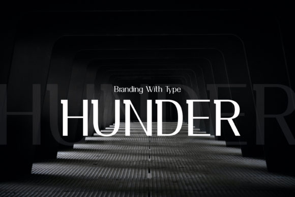 Hunder Display Font for Modern Editorial Design