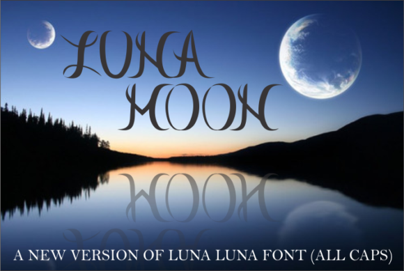 Luna Moon Font for Chic Craft and Design Projects