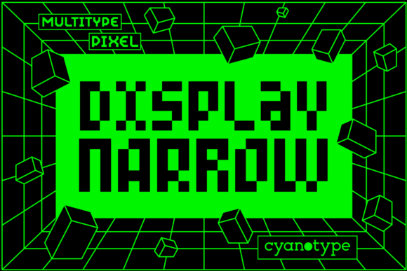 MultiType Pixel Display Narrow for Trendy Web Typography