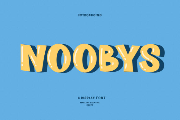 Noobys – A Whimsical Display Font for Digital Creatives