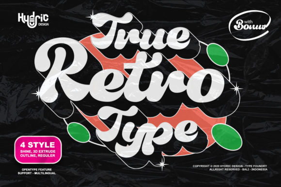 True Retrotype: A Bold Display Font for Stylish Branding