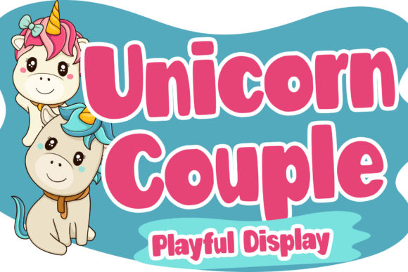 Unicorn Couple Font for Handmade Creations and More
