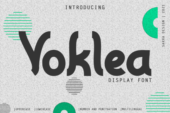 Voklea: A Bold Display Font for Creative Makers