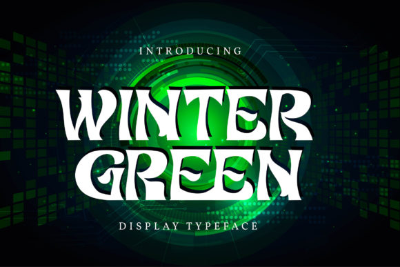 Winter Green Font for Trendy Branding and Display Needs